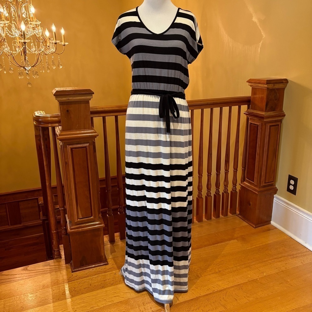 Maxi Stripes Black and Gray Dress Wmn’s S
